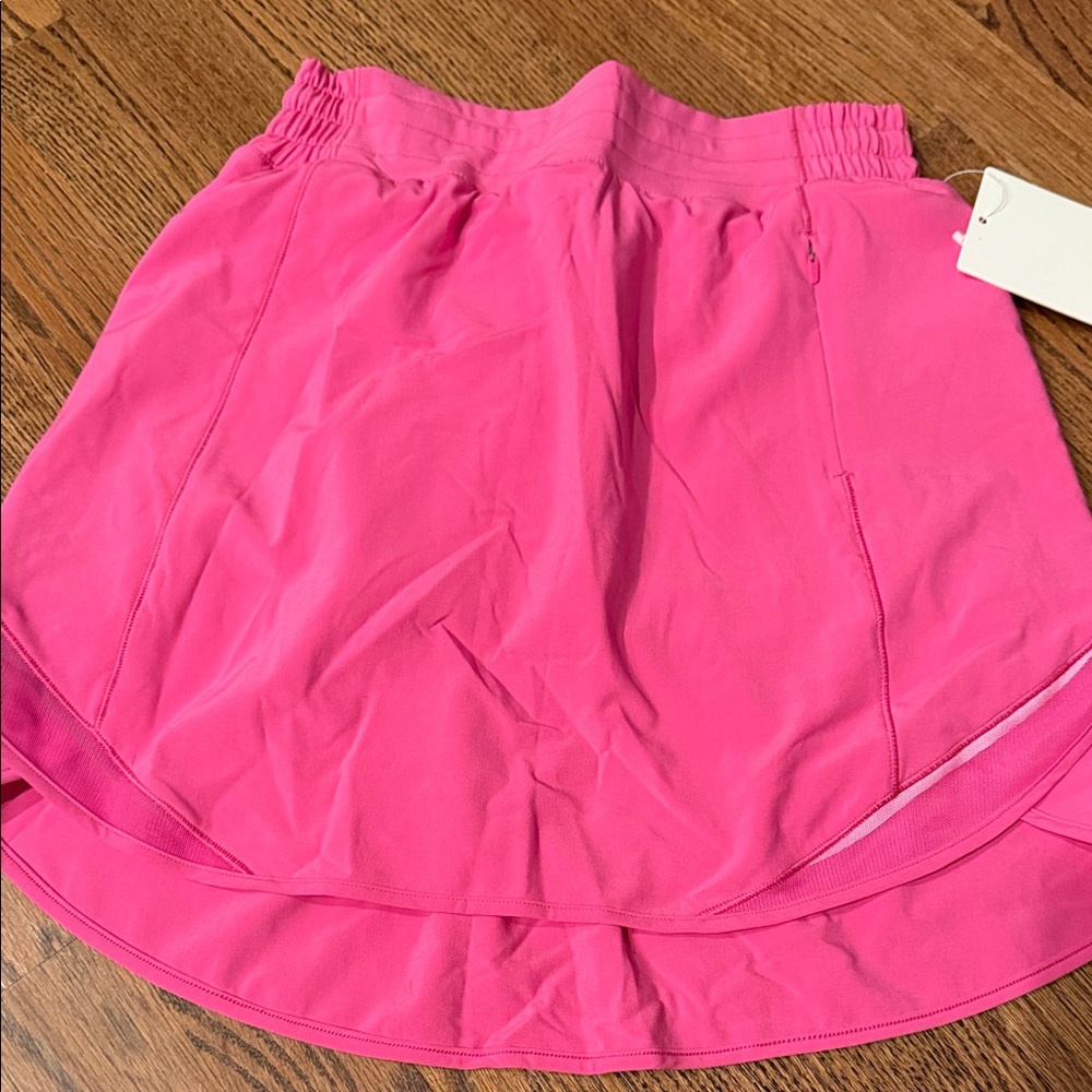 Lululemon hotty hot sonic pink HR skirt long sz 4 nwt